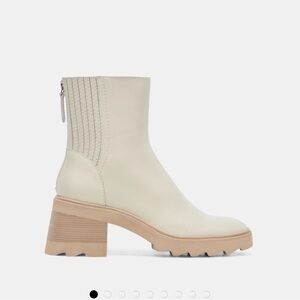 Dolce Vita Cream Ankle Booties